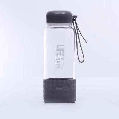 China Simple fresh and cute Korean version water bottle Creative Heat Resistant viable glass portable water bottle student water cup for sale