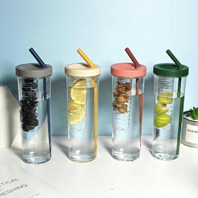 China Folding High Value Large Capacity Water Separator Water Bottle Outdoor Sports Straw Juice Cup Water Viable Cup for sale