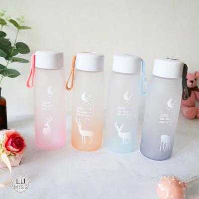 China Student Handy Water Bottle Red Gradually Changing Couples Of Water Beauty Viable Girls Elk Water Cup Cup Plastic Net High Ins for sale