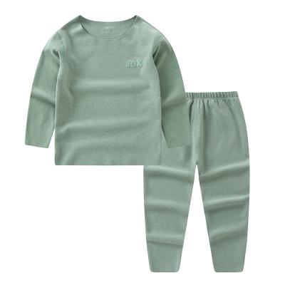 China Good quality hot-selling children's cotton breathable pajamas set multicolor texture pajamas set for sale