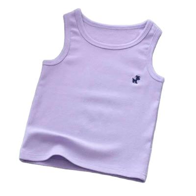 China Inner Vest Children's Breathable Sleeveless Clothing Bottoming Shirt Pajamas Solid Color Cotton Vest for sale