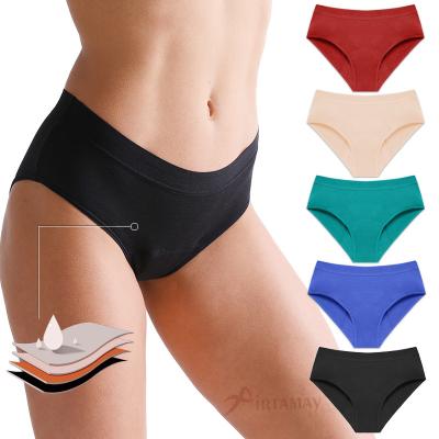 China Wholesale Antibacterial Stretch Physiological Bikini Cotton Panties Women Menstrual Panties For Women Leak Proof Physiological for sale