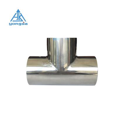 China Good Quality Surface Sanitary Polishing Stainless Steel Food Equal 304 Welding Tee for sale