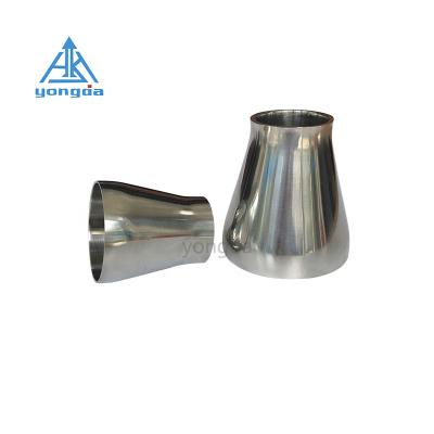 China Beer Yongda Stainless Steel Sanitary 304 316L Pipe Fitting Welding Concentric Reducer for sale