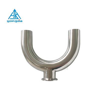 China Sanitary Beer Yongda Stainless Steel 304 316L U Type 180 Degree Duct Elbow for sale