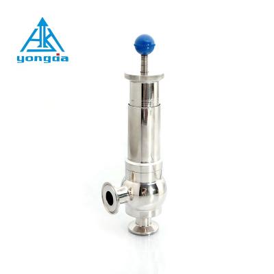 China Beer Yongda Stainless Steel Sanitary Pressure Reduce Safety Relief Valve for sale