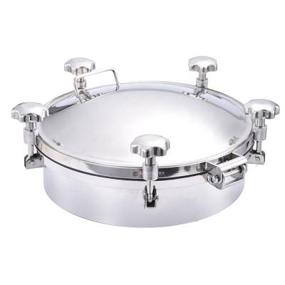 China Yongda manway stainless steel 304 316L sanitary high pressure manhole cover for tank truck 200mm-600mm for sale