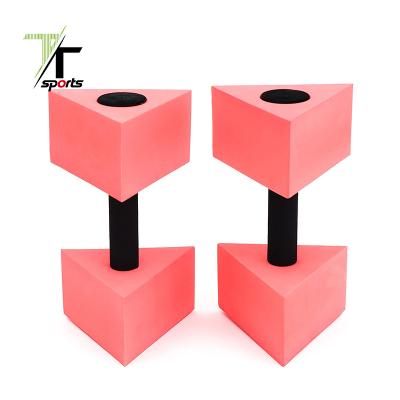 China Assets; TTSPORTS 2pcs Variable Resistance Foam Triangular Shape Dumbbell Aqua Aquatic Water Aerobics Fitness Floating Dumbbells For Swimming Pool for sale