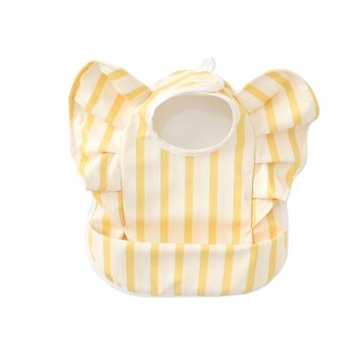 China Competitive Price Washable Printing Polyester Waterproof Chiffon Wing Baby Bibs for sale