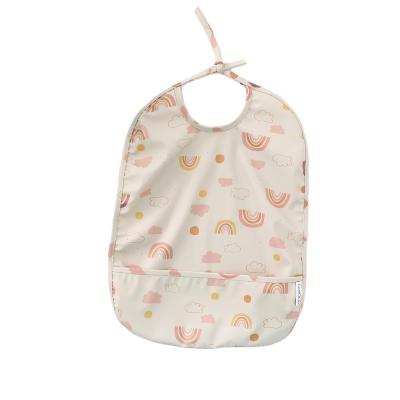 China Polyester Weaning Beehive Baby Washable High End Animal Printed Sustainable Bibs for sale