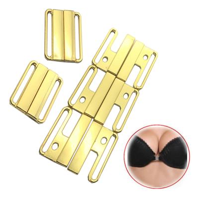 China Non-fading Exist Mold 35mm Swimwear Accessories Metal Bra Clasp Front Closure Bra Clasp Bikini for sale