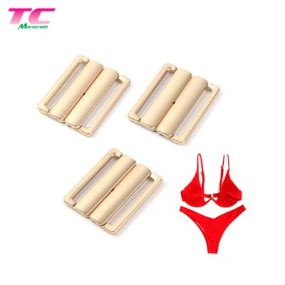 China Wholesale 20mm gold bikini metal clasp connector of swim wear inner accessories metal clasp closure underwear for sale