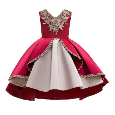 China Factory Price Regular Wholesale Girls Embroidery Princess Dress Royal Vintage Sleeveless Kids Halloween Party Dresses for sale