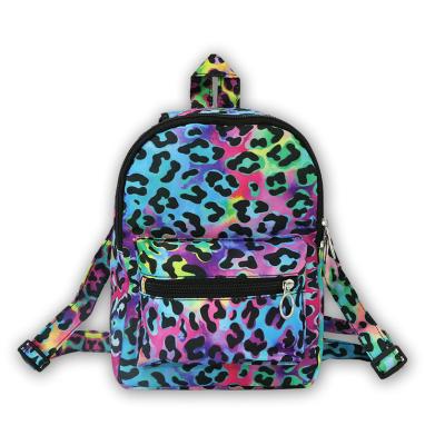 China European and American cross of adult handbag schoolbag leopard waterproof colorful female backpack printing - mini small body bag bag for sale