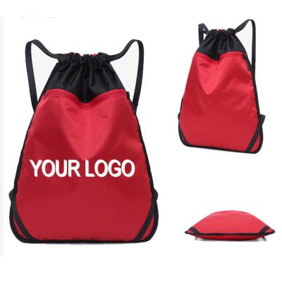 China Waterproof Logo Custom OEM Waterproof Soft Lightweight Outdoor Travel Drawstring Gym Sports Bag Basketball Backpack Shoe Bag for sale