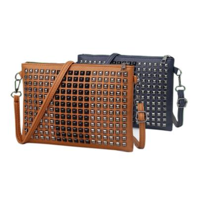 China Cross 2021 Small Girl Purse Leather Full Rivets Studded Designer Shoulder Bag Women Shoulder Bag For Ladies Body Shoulder Messenger Bag for sale