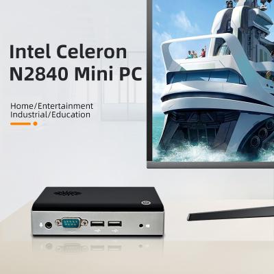 China For OEM Rs232 Hot Sale Mini Computer Pc Celeron N2840 Dual Core 4 Home and Student Dual Wire Screen Hd+Vga Industrial Desktop Pc for sale