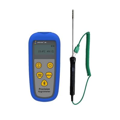 China 142*61*28mm GREY Bimetal Alarm Industrial Long Stem Temperature Testing Meter with Probe Te koop