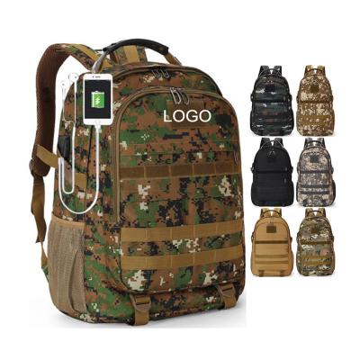 China Custom Logo 35L Running Waterproof Custom USB Charging Increasing Hunting Waterproof Outdoor Military GYM Mountaineering Travel Rucksack Tactical Backpack for sale