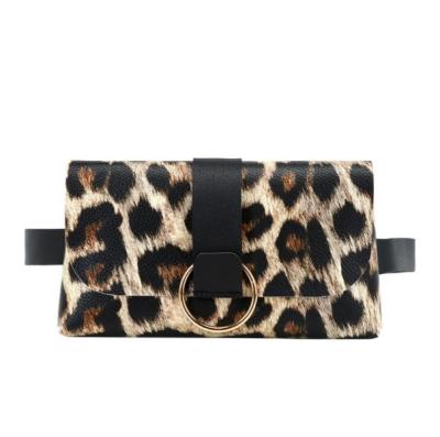 China RTS PU Leather Waist Bag Multifunctional Running Women Fanny Pack With Belt Leopard Zebra Print Waist Bag for sale