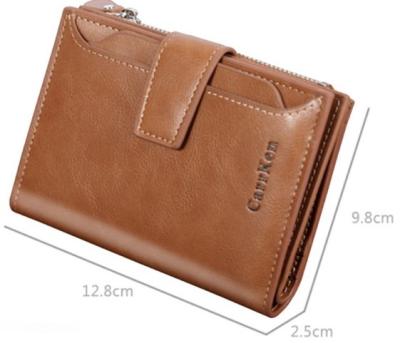 China Multifunctional Unisex PU Shorts Wallet Korean Custom Logo Men Wallet With Buckle for sale