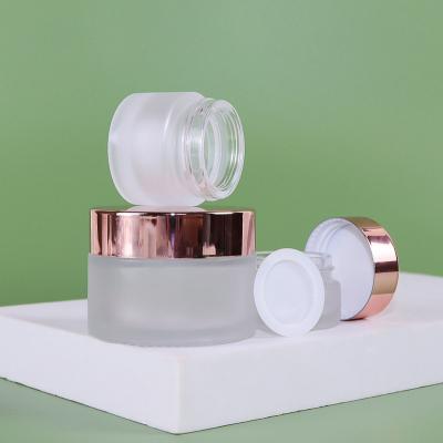 China 5g 10g 15g 20g 30g 50g 100g cosmetic cream glass jar for cosmetic glass jar with lid for sale