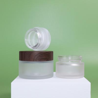 China New cosmetic cream glass jar for cosmetic glass jar with lid 5g 10g 15g 20g 30g 50g 100g for sale