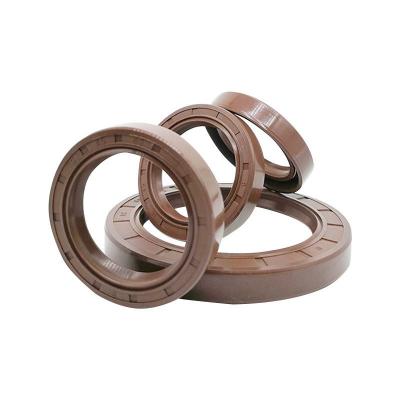 China Brown FKM High Temperature Resistance Spring U Spring U Lip Tc Seal Skeletal Brown FKM Rubber Hydraulic Packing for sale