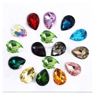 China Pointback Drop Shape Point Back Crystal Fancy Stones For Loose Garment Beads Factory Direct for sale