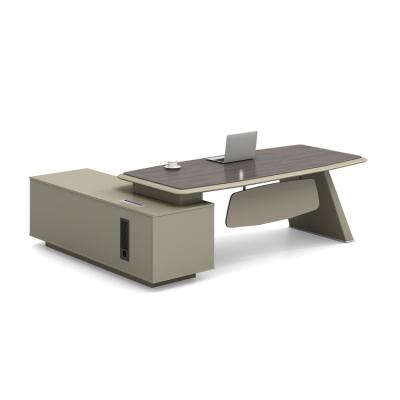 China Factory Hot Sales Wood Luxury Office Table Modern Office Workstation With Cabinet for sale