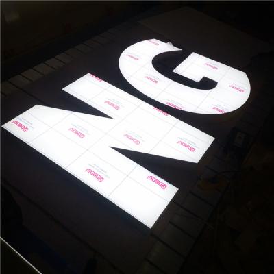 China Buildings customized aluminum board front-lit electronic outdoor led letter frontlit letter sign for sale