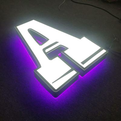 China Buildings Customized Luminous Acrylic 3d Character LED Sign Outdoor Illuminated Channel Character Construction Store for sale