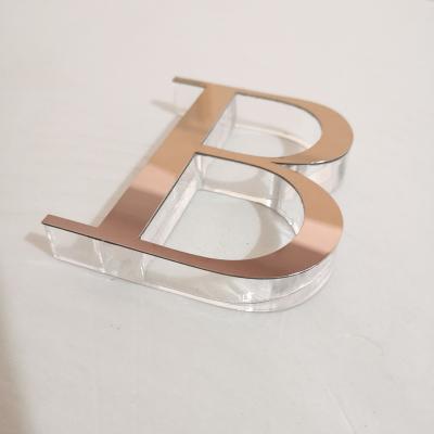 China Custom Acrylic Plastic 3D Buildings Letters With Multiple Styles And Colors Inside And Out for sale