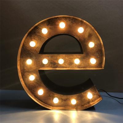 China Buildings Bulb Sign Led Alphabet Marquee Letters Lights For Wedding for sale