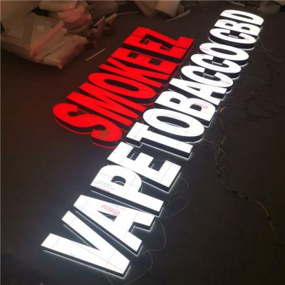 China Trustworthy Buildings Use Outdoor Aluminum Board Rimless Lit Led Sign Led Illuminated Sign for sale