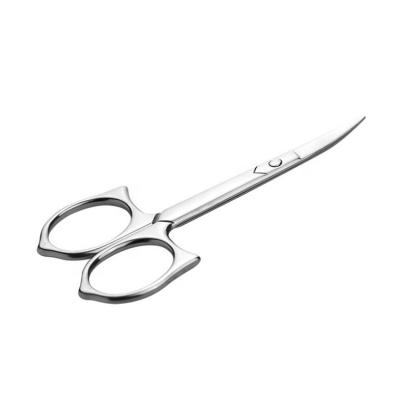 China Right Handed Scissors Special Design Handle Curved Blade Nail Scissors Foot Silver Nail Scissors for sale