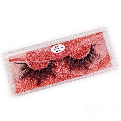 China Mink Lashes Natural Thick Long False Shiny 15mm -20mm 5D False Eyelashes Synthetic Dramatic Makeup Extension for sale