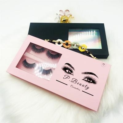 China Disposable pink and black lashes book empty 3d mink eyelash book custom logo 25mm lashes 4pairs boxes wholesale wick book for sale