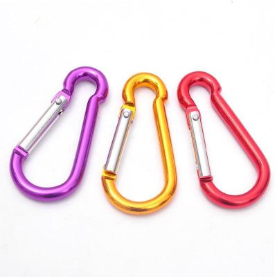 China Outdoor Multi-function Climbing Outdoor Multi-function Camping Clasp Hook Key Chain Aviation Retail Industry D-type Spring Aluminum Ring for sale