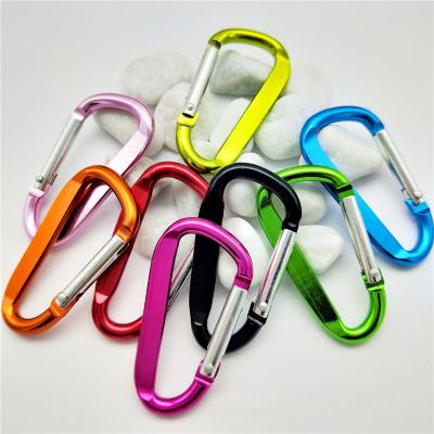 China Retail Industry Factory D Type Snap Hook Karabiner Carabiner Aluminum Keychain Carabiner For Camping Hiking Climbing for sale