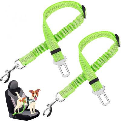 China Dog Safety Rope Pet Safety Rope Car Supplies Traction Dog Seatbelt Elastic Reflective Dog Leash Elastic Reflective Belt Hand Holding Rope for sale