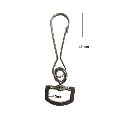 China Retail Industry 15mm Zinc Alloy Metal Trigger Swivel Small Hook Snap Hook Silver Plating Manufacturers Snap Hooks for sale