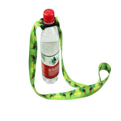 China Promotional Gifts Hanging Custom Water Bottle Polyester Lanyard Neck Strap for sale