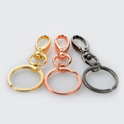 China Factory Supply Main Chain Wholesale Zinc Alloy Split Key Chains With Oval Hook for sale