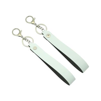 China Factory price connector factory price sublimation lanyard bracelet key chain blank leather strap for sale