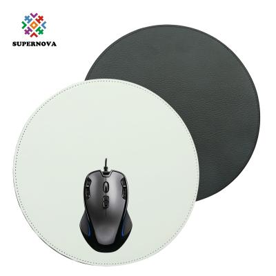 China Sublimation Blanks Blanks For Dye Sublimation PU Leather Mouse Pad With Different Shapes for sale