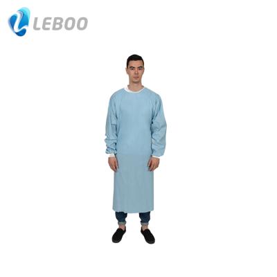 China ISO High Quality Sterile Disposable Spunlace Breathful Leboo CE Surgical Gown For Hospital L Size for sale