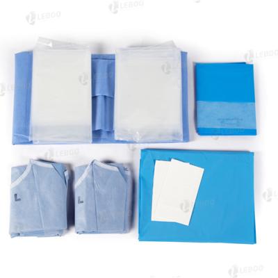 China Leboo Nonwoven Angiography Pack Angiography Kits Disposable Angiography Pack for sale