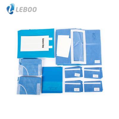 China Leboo Nonwoven Cheap Disposable Sterile Healthcare Laparotomy Surgical Pack With ISO CE for sale