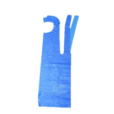 China Breathful Leboo CE ISO High Quality LDPE Disposable Apron Flat Packed Blue for sale